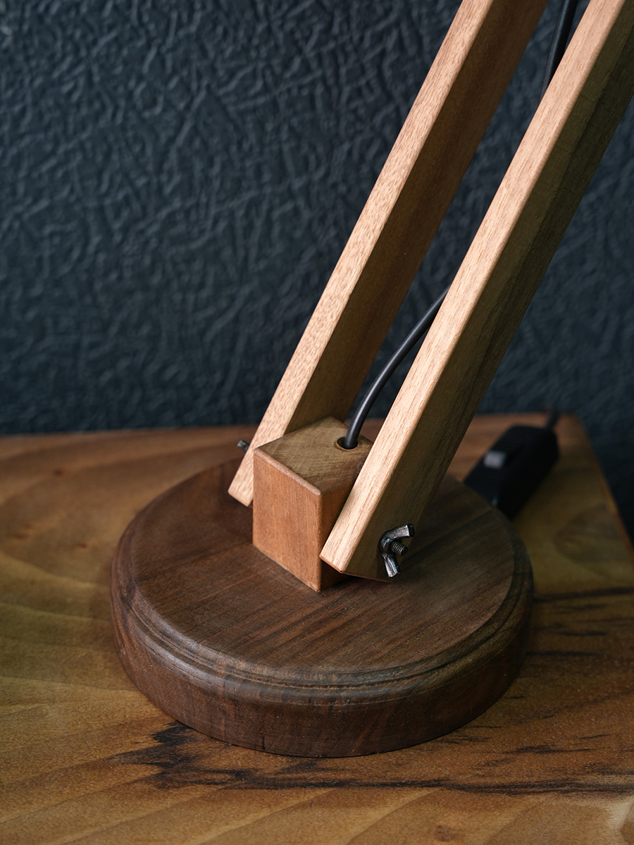 Herna Wooden Walnut Desk Lamp