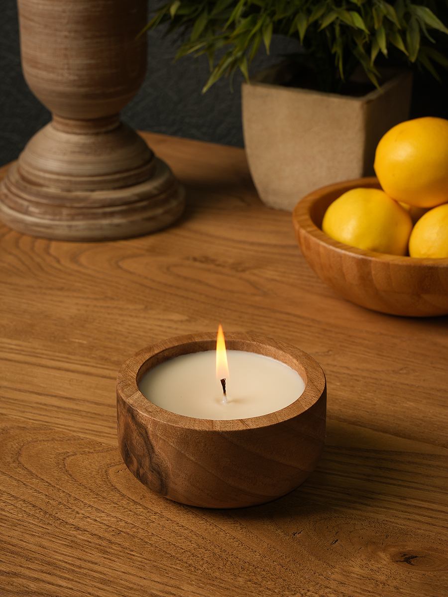 Souta Wooden Bowl Scented Candle