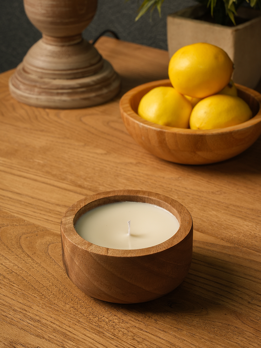 Souta Wooden Bowl Scented Candle