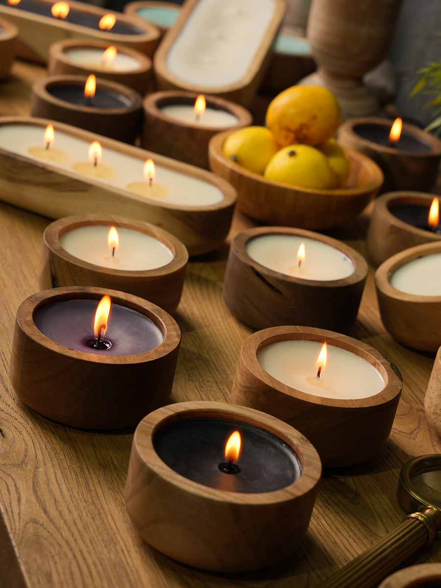 Souta Wooden Bowl Scented Candle