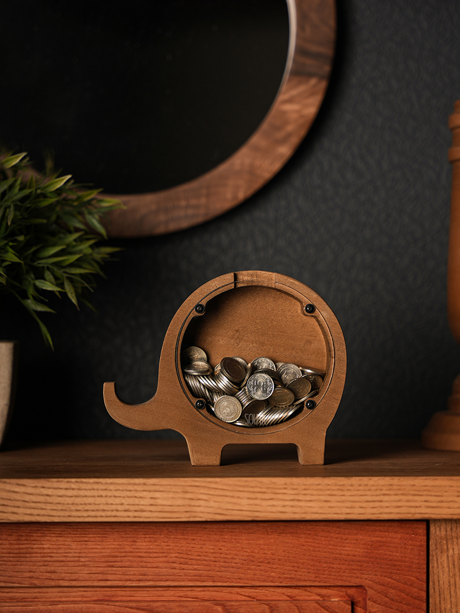 Souta Wooden Elephant Piggy Bank