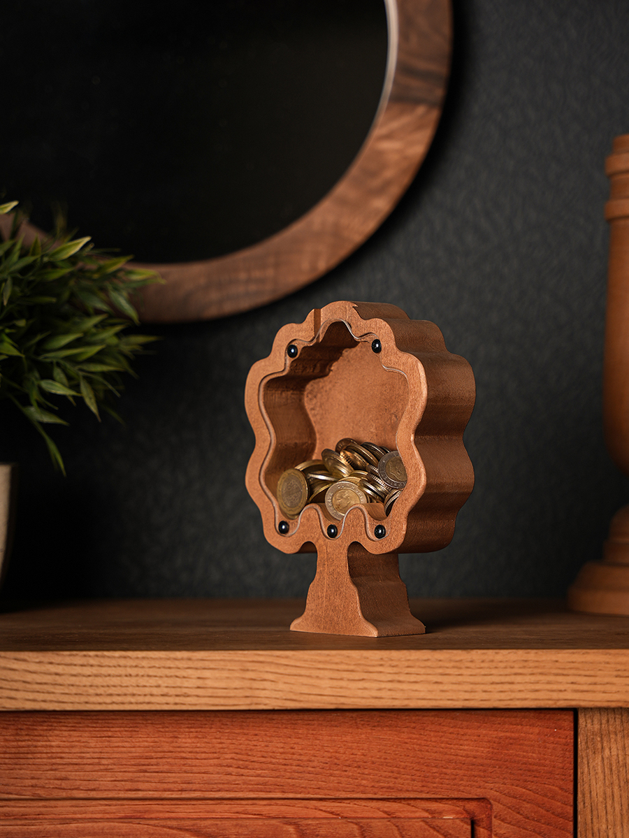 Souta Wooden Tree Piggy Bank